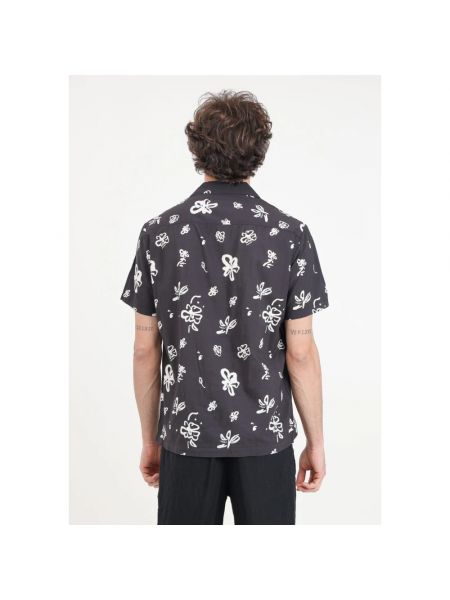 Camisa de flores con estampado Selected Homme negro