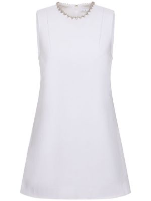 Mini vestido de cristal de crepé Area blanco
