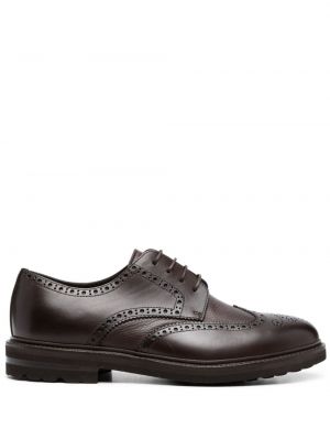 Pantofi derby cu șireturi din dantelă Henderson Baracco maro