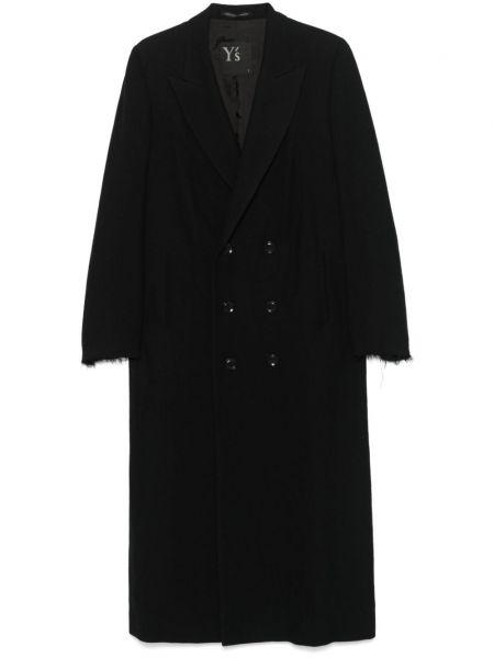 Dobbeltradet frakke Yohji Yamamoto sort