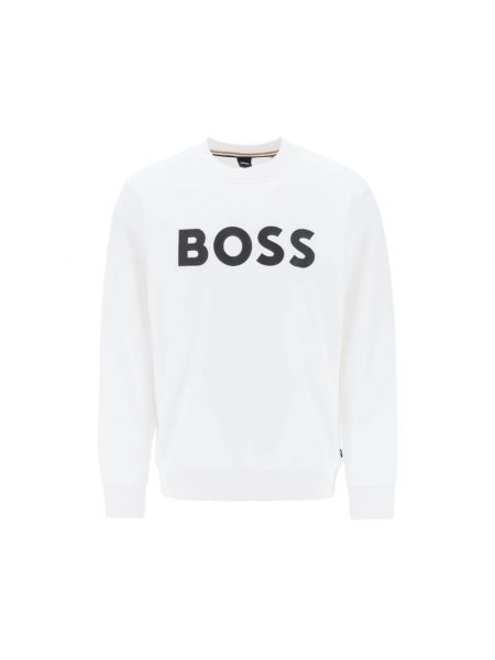 Sweatshirt mit rundhalsausschnitt Hugo Boss weiß