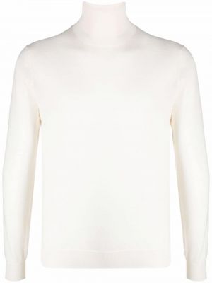 Sweter z wełny merino Dell'oglio biały