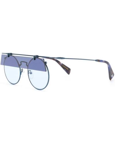 Okulary przeciwsłoneczne Yohji Yamamoto niebieskie