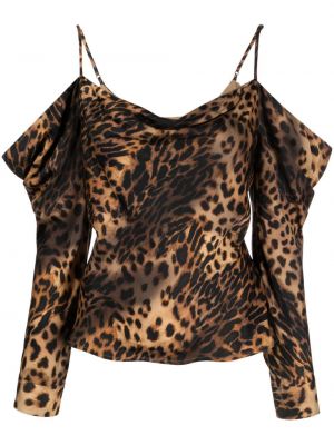 Bluza s potiskom z leopardjim vzorcem L'agence