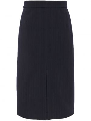 Vlněné pouzdrová sukně Saint Laurent černé