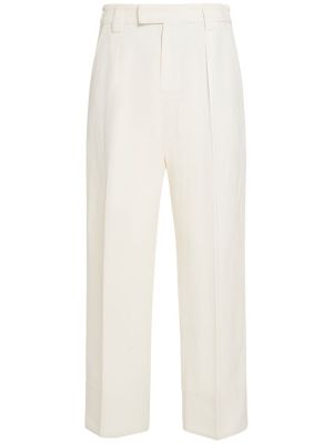 Pantalones de lino Loro Piana blanco