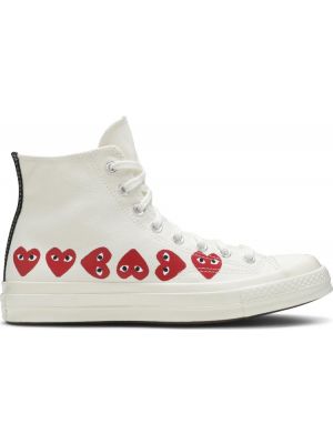 Кроссовки с сердечками Converse белые