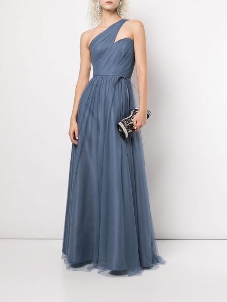 Asimetriškas vakarinė suknelė Marchesa Notte Bridesmaids mėlyna