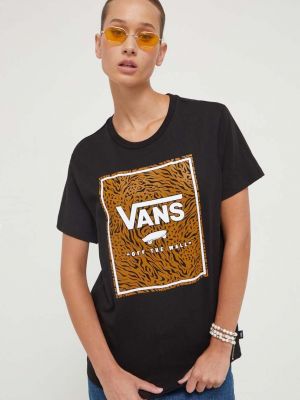Koszulka bawełniana Vans czarna