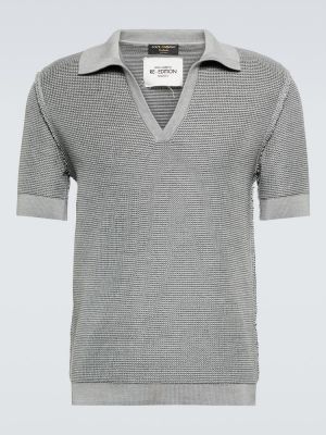 Šilkinis polo marškinėliai Dolce&gabbana pilka