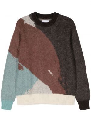 Пуловер с кръгло деколте Norse Projects кафяво