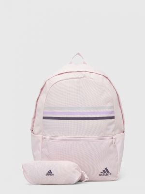 Różowy plecak w paski Adidas