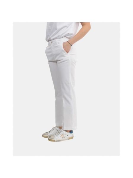 Proste spodnie bawełniane Re-hash białe