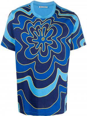 T-shirt à fleurs Marni bleu