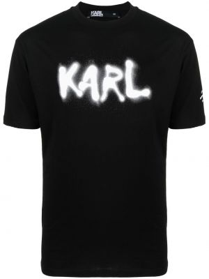 T-krekls ar apdruku ar apaļu kakla izgriezumu Karl Lagerfeld