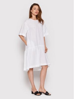 Белое платье свободного кроя Cappellini