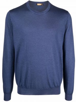 Пуловер с кръгло деколте Zilli синьо
