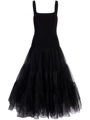Коктейлна рокля от тюл Cinq A Sept черно
