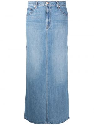 Klasické bavlněné džínová sukně s páskem Mother - modrá