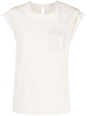 Блуза с пайети Peserico бяло