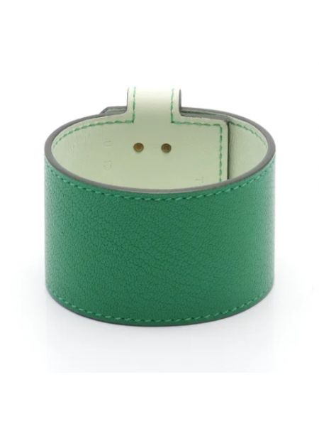 Pulsera de cuero retro Hermès Vintage verde