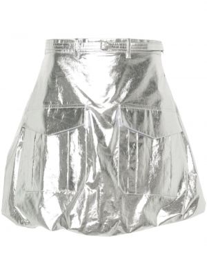 Mini sukně Rabanne stříbrné