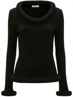 Памучен пуловер Jw Anderson черно