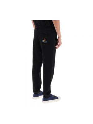 Pantalones de chándal con bordado de algodón Vivienne Westwood negro