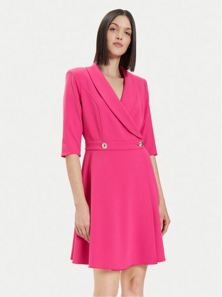 Коктейлна рокля Rinascimento розово