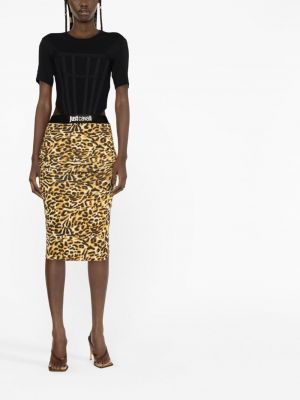 Leopardí pouzdrová sukně s potiskem Just Cavalli