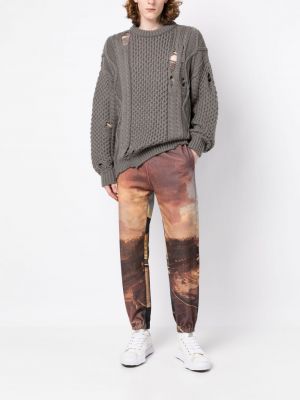 Pantalon de joggings à imprimé Undercover marron