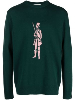 Vilnonis megztinis iš merino vilnos Mackintosh žalia
