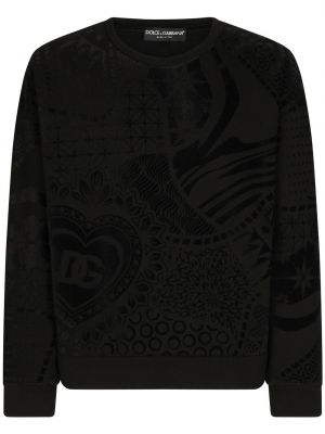 Trykt sweatshirt Dolce & Gabbana svart