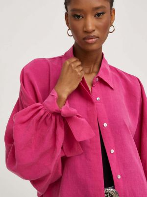 Košile relaxed fit Answear Lab růžová