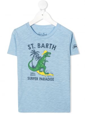 T-shirt con stampa Mc2 Saint Barth blu