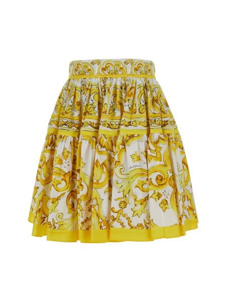 Mini spódniczka Dolce And Gabbana żółta