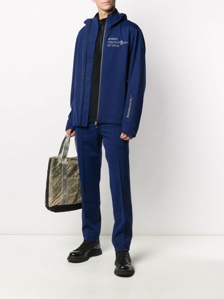 Mustriline lukuga jakk Moncler Grenoble sinine