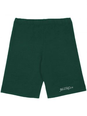 Shorts di jeans ricamati Sporty & Rich verde