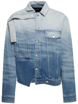Pérová bavlnená džínsová bunda Botter modrá