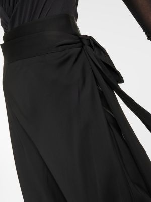 Saténové dlouhá sukně Diane Von Furstenberg černé
