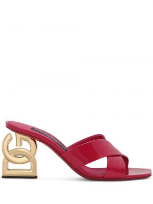 Papuci tip mules cu toc Dolce & Gabbana