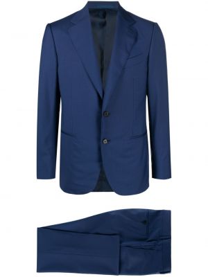 Mohérový vlněný oblek Caruso modrý