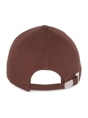 Gorra de algodón Balmain marrón