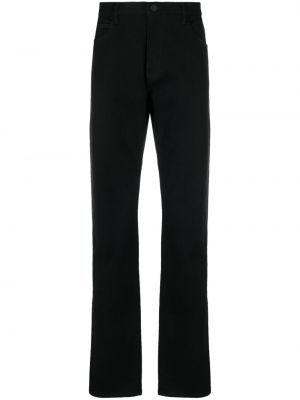 Bavlněné straight fit džíny Giorgio Armani černé