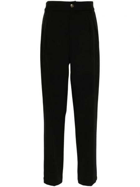 Pantaloni cu croială lejeră plisate Versace Jeans Couture negru