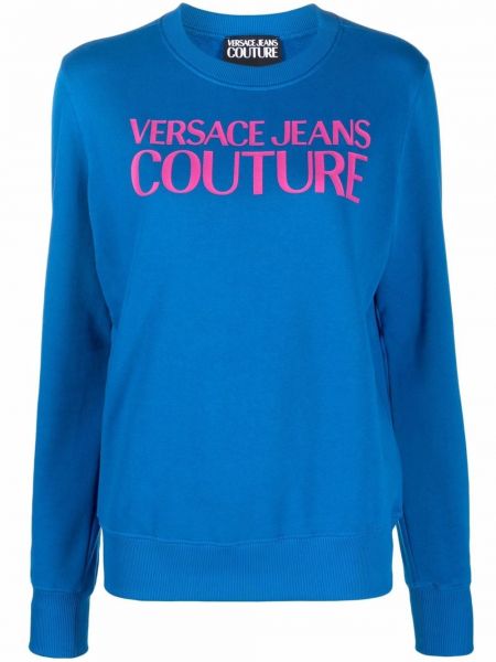 Sudadera con estampado Versace Jeans Couture azul
