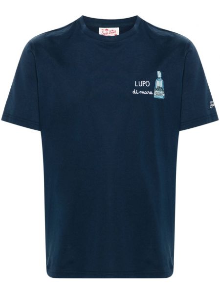 Siuvinėtas marškinėliai Mc2 Saint Barth mėlyna
