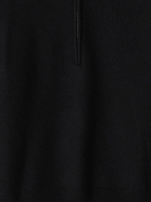 Vilnas džemperis ar rāvējslēdzēju Burberry melns