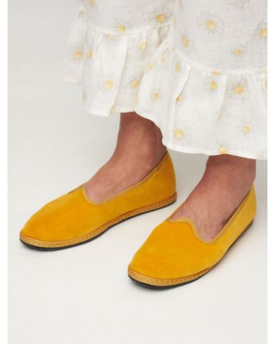 Pantofi loafer de catifea Vibi Venezia galben