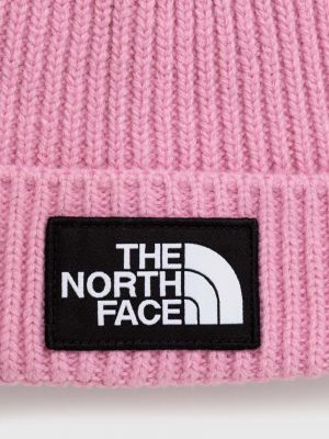 Dzianinowa czapka The North Face różowa